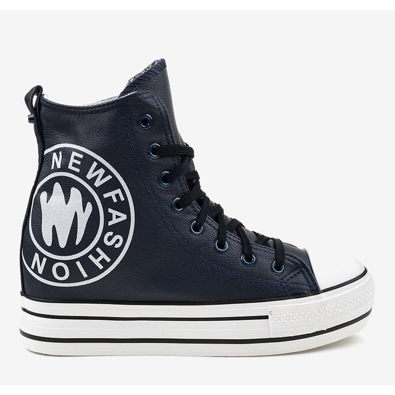 Sötétkék ék cipők W09 2