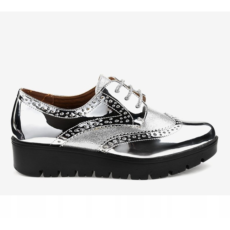 Ezüst fűzős cipő TL-60 szürke 2 Ezüst fűzős cipő TL-60 szürke 2