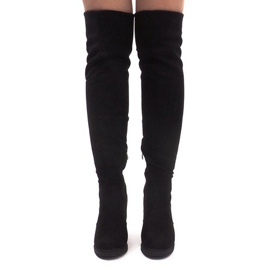 Velúr csizma az SU-2730 fekete oszlopon 2