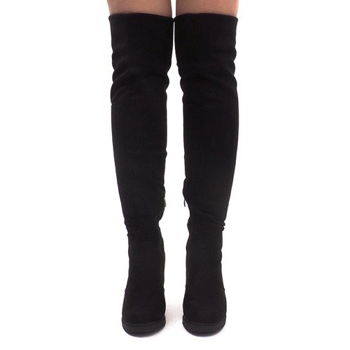 Velúr csizma az SU-2730 fekete oszlopon 2