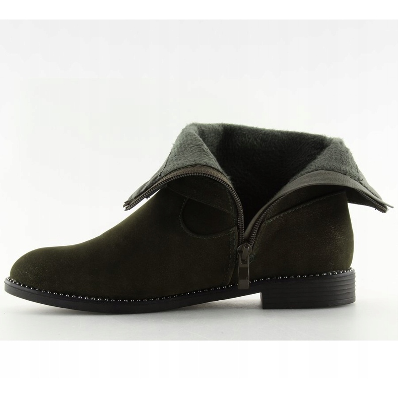 Zöld lapos csizma MB188-266 Zöld 2