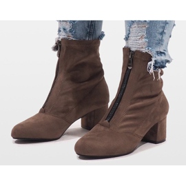 Khaki velúr csizma FOZ-01 cipzárral sokszínű zöld 2 Khaki velúr csizma FOZ-01 cipzárral sokszínű zöld 2