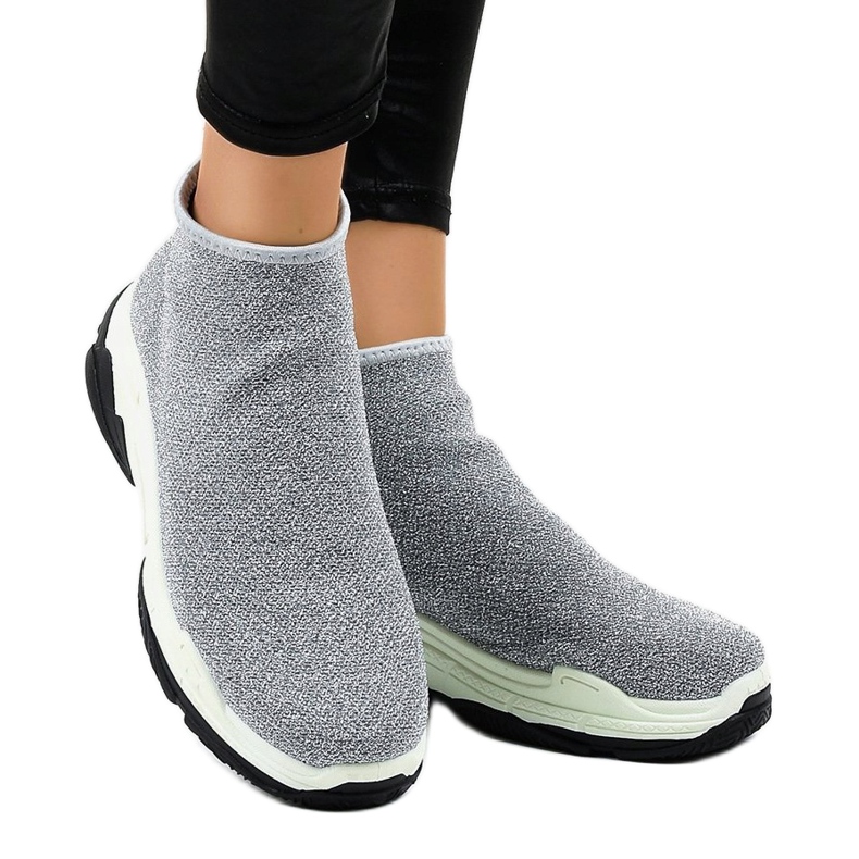 Szürke sportcipő LA33P rugalmas szalaggal 2