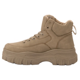 Kylie Fűzős cipők a platformon barna 2