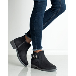 SHELOVET Velúr csizma fekete 2