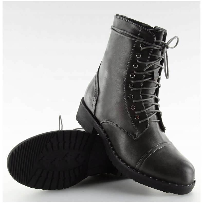 Szürke csizma szegecsekkel szürke B0-193 Szürke 1 Szürke csizma szegecsekkel szürke B0-193 Szürke 1