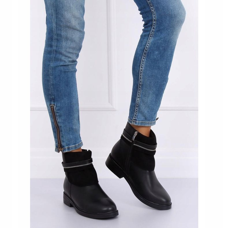 Fekete Chelsea csizma nőknek HFN-2276-2 Fekete 1