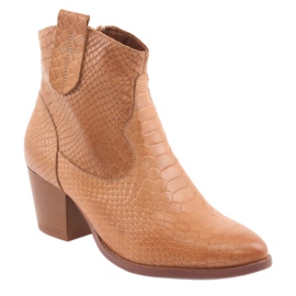 Hőszigeteletlen női csizma Anabelle 1466 Camel crocodile barna 1
