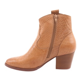 Hőszigeteletlen női csizma Anabelle 1466 Camel crocodile barna 2