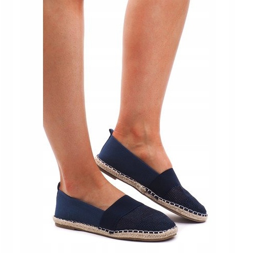 Áttört Espadrilles cipők 188-38 Navy Blue sötétkék 1