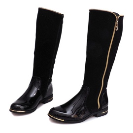 Áttört csizma 6792 Fekete 1