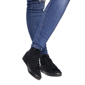 Magasszárú cipők Lycra B113B Fekete 1