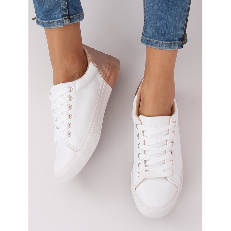 Női fehér és pezsgő cipők A88-29 W-CHAMPAGNE sokszínű 2