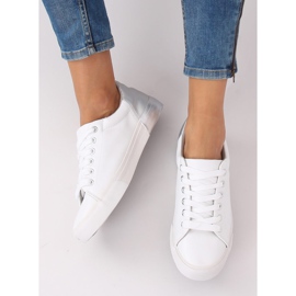 Női fehér és ezüst cipők A88-29 W-SILVER szürke 2