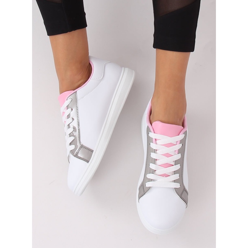 Női cipők W-3116 Szürke fehér 2