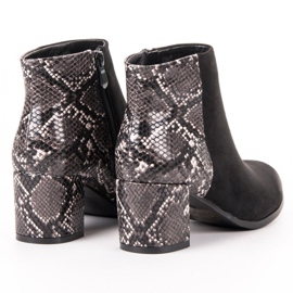 Vinceza Animal Print Boot fekete sárga 2