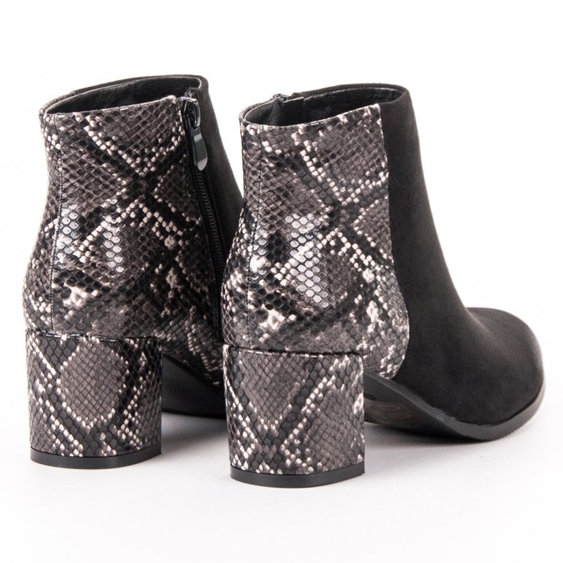 Vinceza Animal Print Boot fekete sárga 2