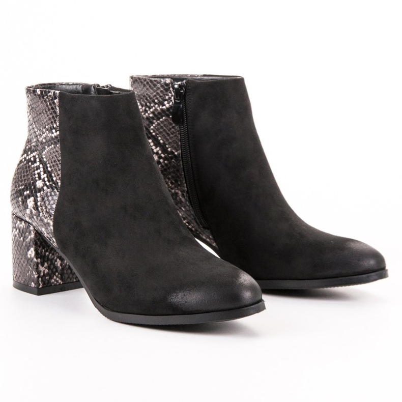 Vinceza Animal Print Boot fekete sárga 1