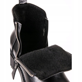 Vinceza Alacsony bokacsizma cipzárral fekete 1