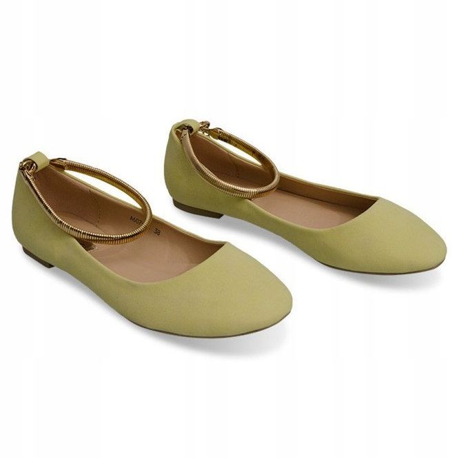 Balerinák Gyönyörű dekoráció a bokán A607 Sárga 1