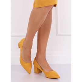 Szivattyúk széles sarkú sárga KJ-10 Sárga 2