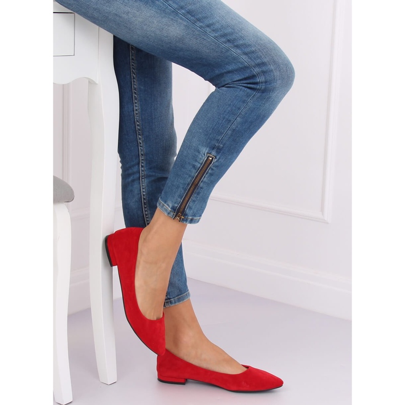 Balerinák mandula lábujjakkal piros RC-76 Red 1