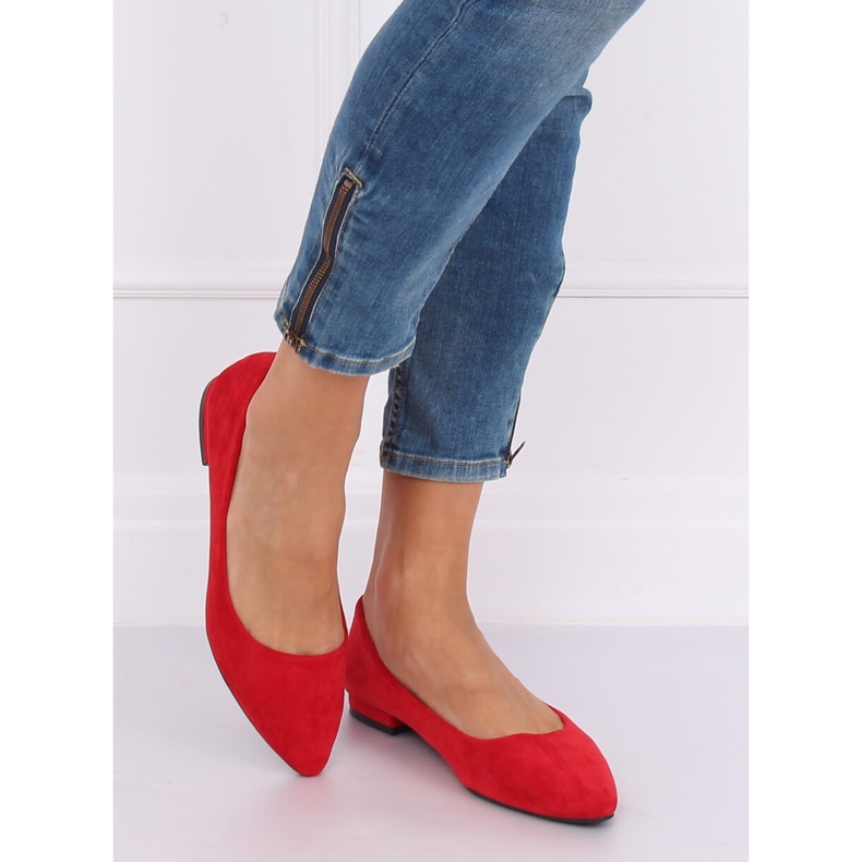 Balerinák mandula lábujjakkal piros RC-76 Red 2