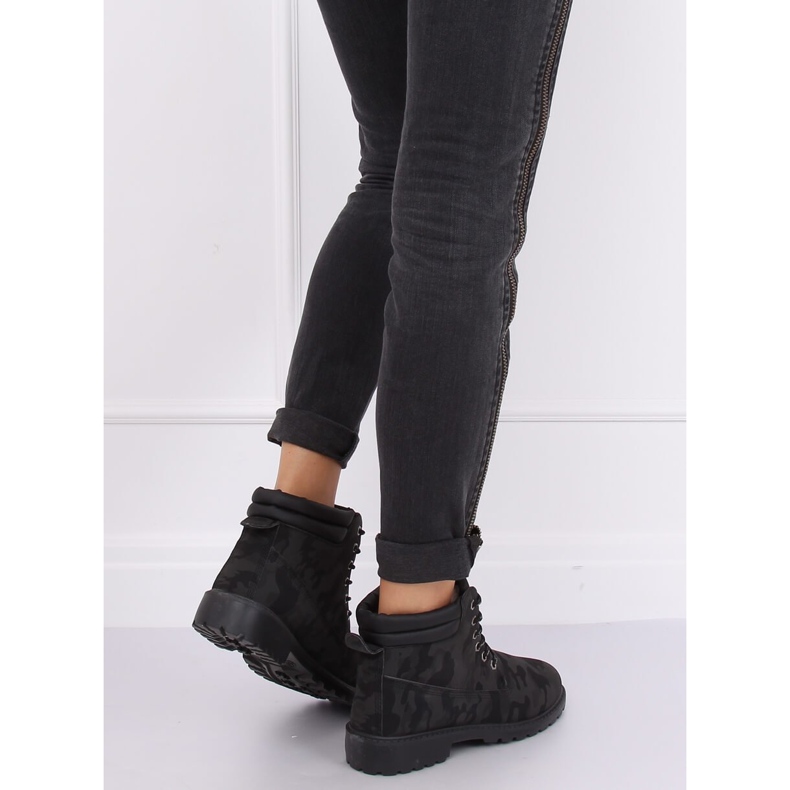 Fából készült csizma női camo W-3033 Blackcamuflage fekete 2 Fából készült csizma női camo W-3033 Blackcamuflage fekete 2