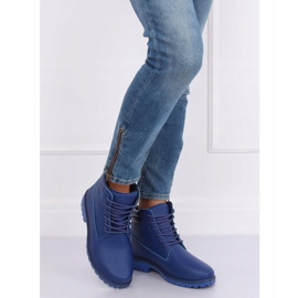 Fából készült csizma női sötétkék W-3033 Blue 2