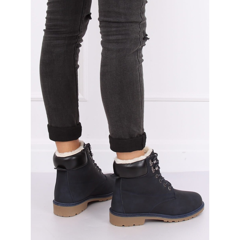 Női sötétkék szigetelt fa csizma 1121-PA DK.BLUE 1