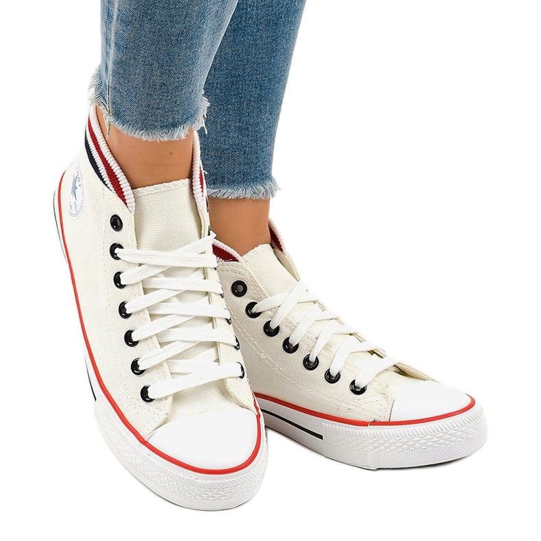 Klasszikus fehér fűzős cipők W01 1 Klasszikus fehér fűzős cipők W01 1