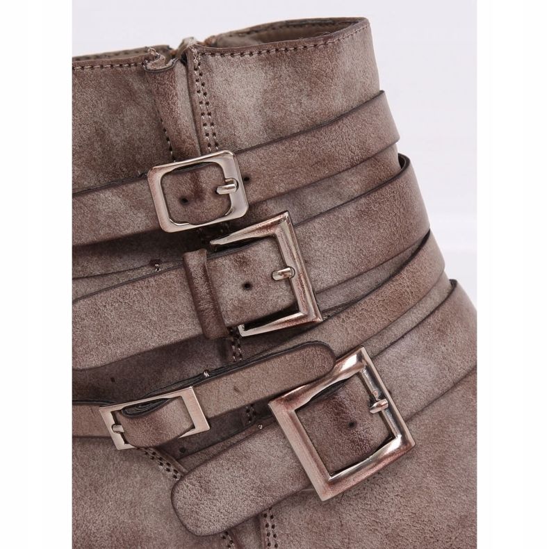 Női lapos bézs csizma Z100 Khaki 1