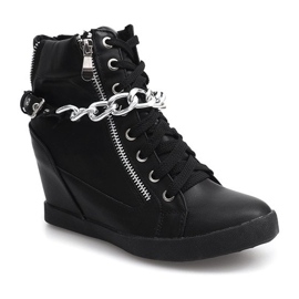 Cipő Cipők On Wedge 8089 Black fekete 1