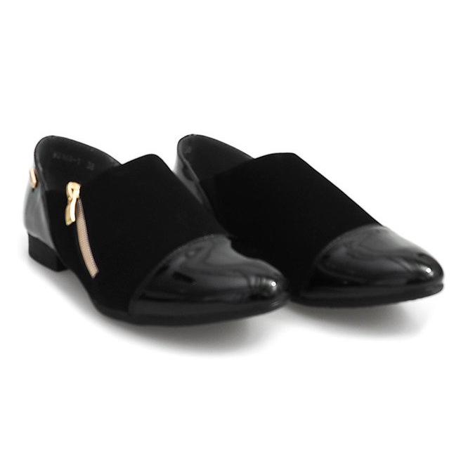 Klasszikus cipő MS164 cipzárral fekete 1