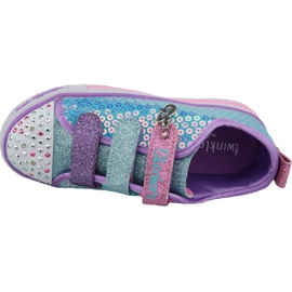 Skechers Twinkle Lite Jr 20062L-TQMT kék cipő sokszínű 2