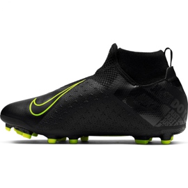 Nike Phantom Vsn Academy Df FG / MG Jr AO3287-007 futballcipő fekete fekete 1