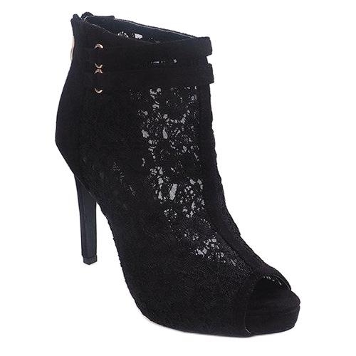 Szandál magas sarkú 8709 fekete 1