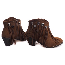 Kombinált csizma Fringe Boho 99-105 Camel barna 1