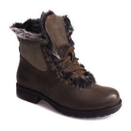 Meleg csizma Jodhpur csizma Fur X467 Green sokszínű zöld 2