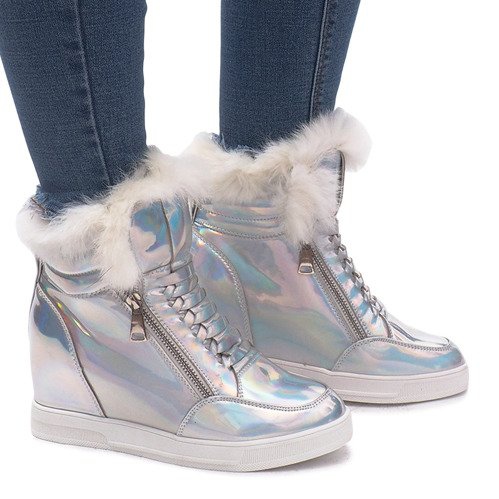 Meleg R-99 ezüst cipők szürke 1