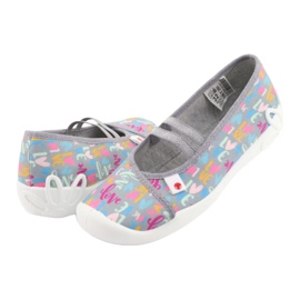 Befado gyermekcipő 116Y261 kék rózsaszín szürke zöld sárga 4