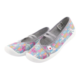 Befado gyermekcipő 116Y261 kék rózsaszín szürke zöld sárga 3