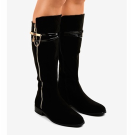 Fekete meleg csizma 7570-PG 1