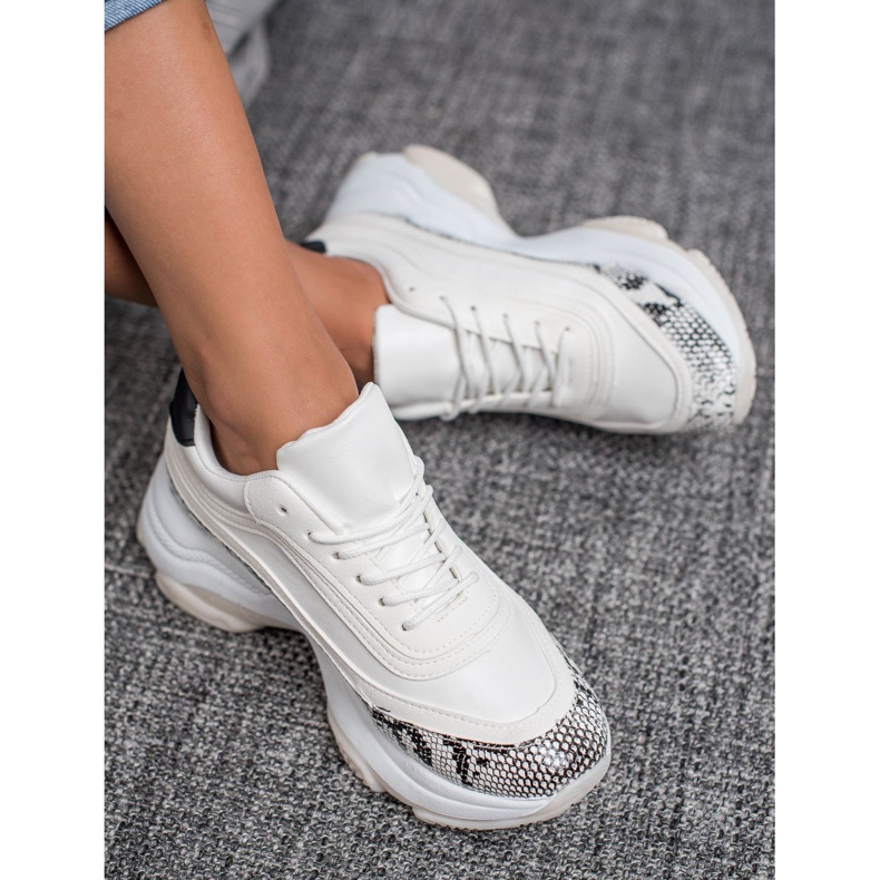 SHELOVET Snake Print Trainers fehér sokszínű 1