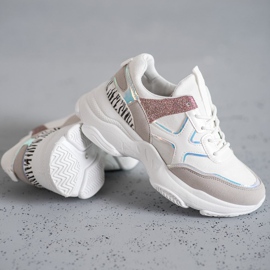 SHELOVET Divatos sportcipő fehér 1