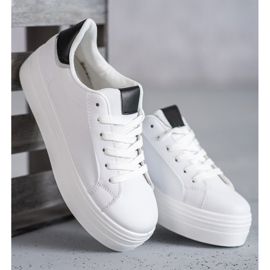 SHELOVET Divatos sportcipő fehér 1