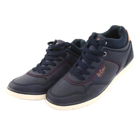 Férfi cipő Lee Cooper 19-29-032B sötétkék barna 3