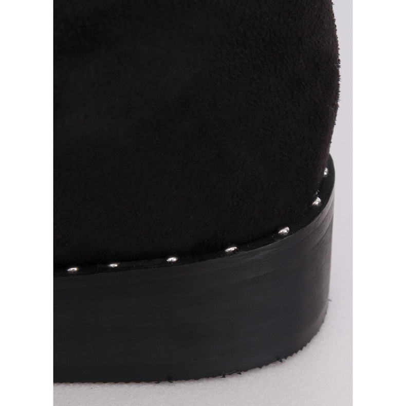 Fekete velúr csizma QT04P Fekete 2