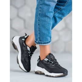 Kayla Snake Print kötött cipők fekete 1