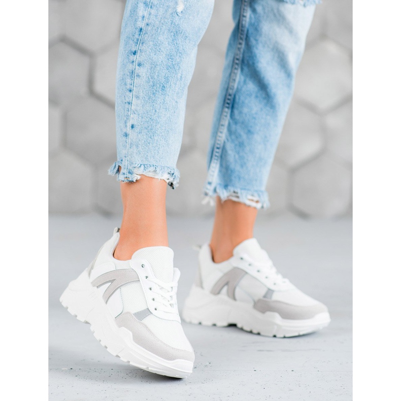 SHELOVET Kötve Lábbeli A Platformon fehér 2